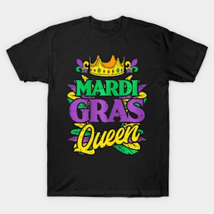 Mardi Gras Queen Crown Mardi Gras Carnival Women Girls T-Shirt